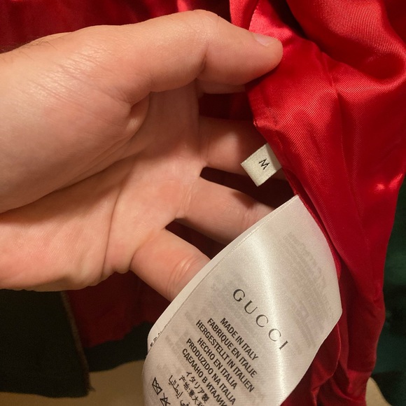 New Silk Authentic Gucci Horsebit Logo Zipper Jacket M - Picture 12 of 12